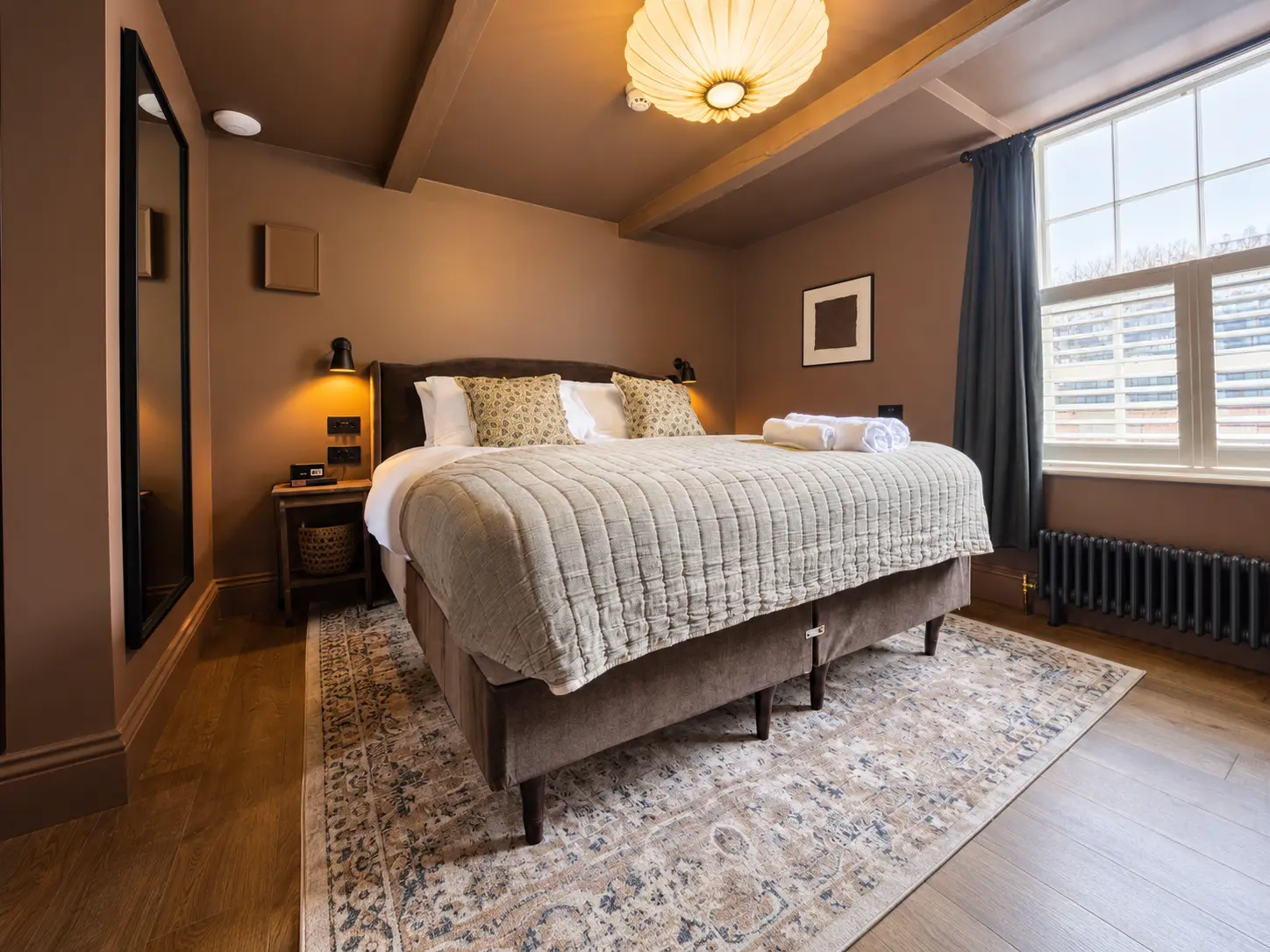 Room 1 at The Silk Rooms, a boutique bedroom with a super king bed, photo 1